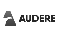 AUDERE Logo in black and white
